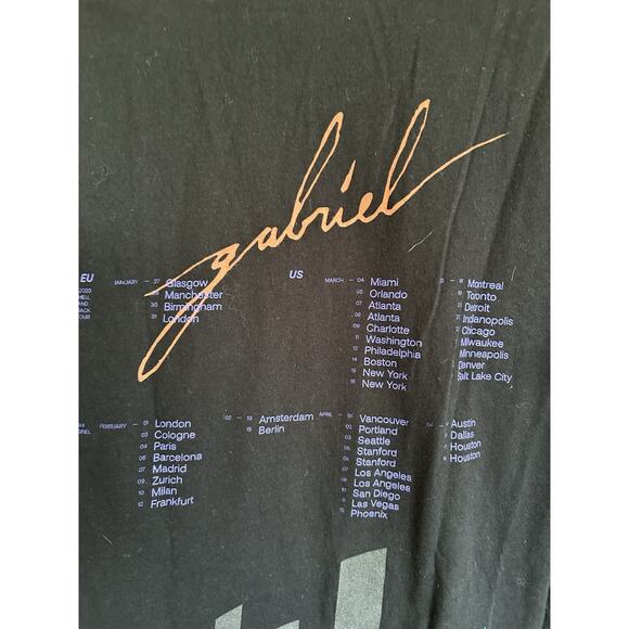 Keshi T Shirt Black Graphic Concert Tour Gabriel Heaven/Hell R&B Double Sided M - Picture 7 of 7